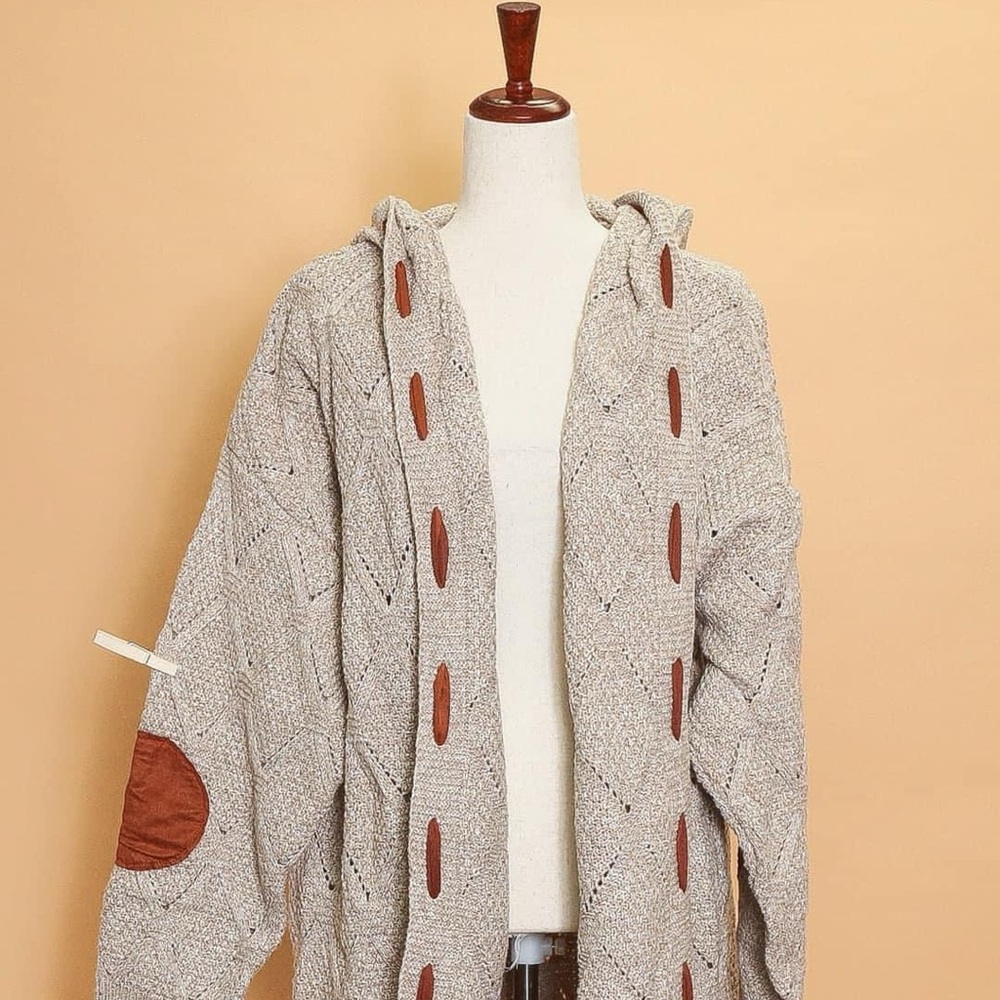 Plus Size Long Sweater With Hood